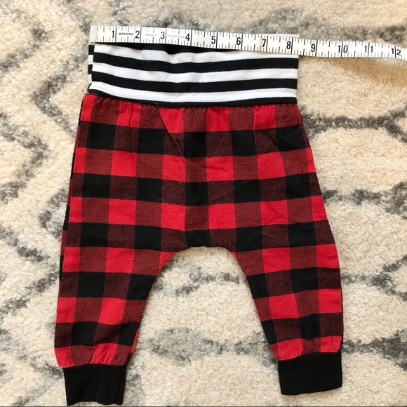Adorable baby boy matching red plaid outfit - Picture 8 of 9